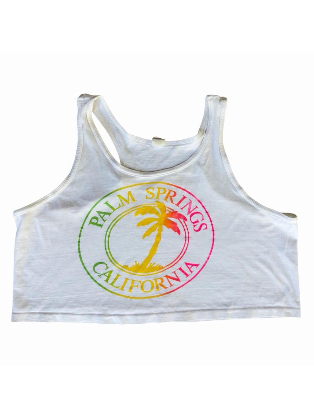 VTG 1980’s Palm Springs, California Coachella Racerback Tank Top USA Large